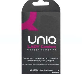 UNIQ LADY CONDOM Preservativos femininos sem látex com cinta liga 3 unidades