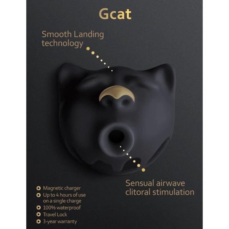 G-VIBE - GCAT MYSTIC ONDAS ESTIMULANTES DO CLITÓRIS PRETO