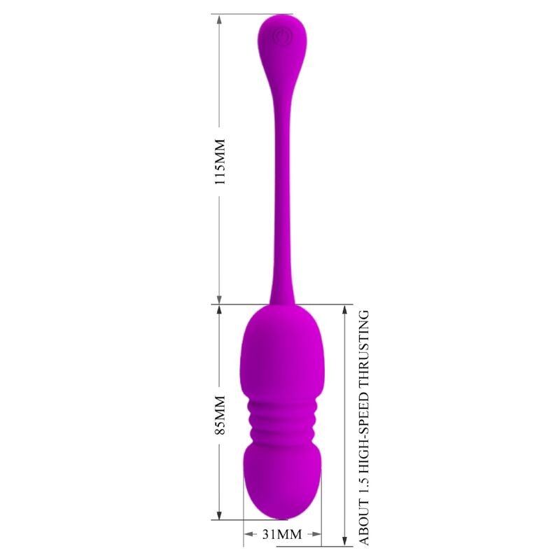 PRETTY LOVE - OVO VIBRATÓRIO RECARREGVEL CALLIE ROXO