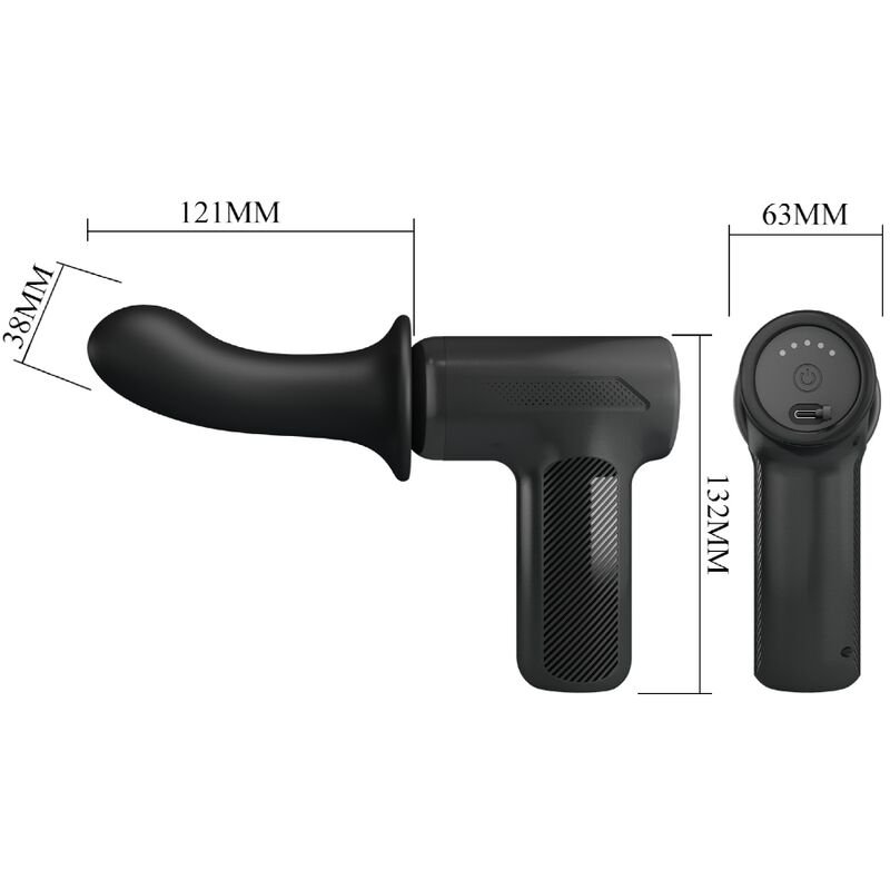 PRETTY LOVE - DJ DOCTOR MASSAGER 5 CONFIGURAÇÕES PRETO